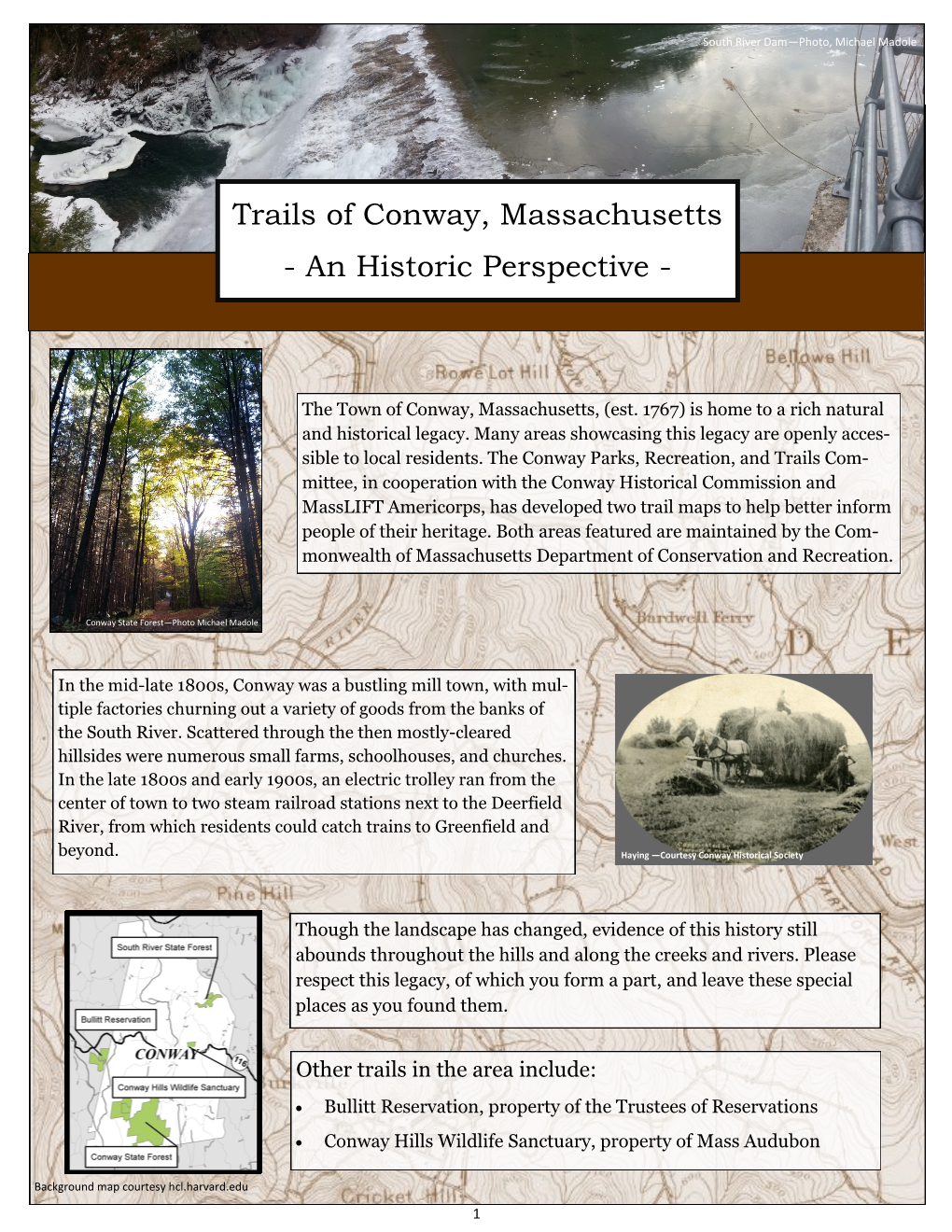 Trails of Conway, Massachusetts - an Historic Perspective