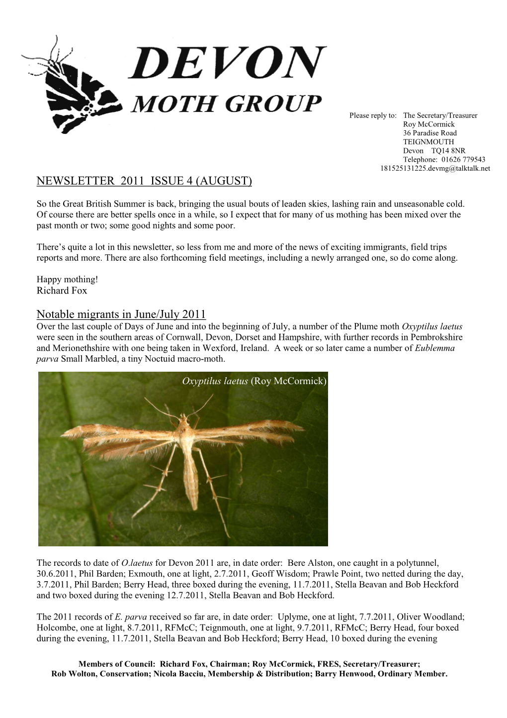 DMG Newsletter 2011 Issue 4 August Email Version