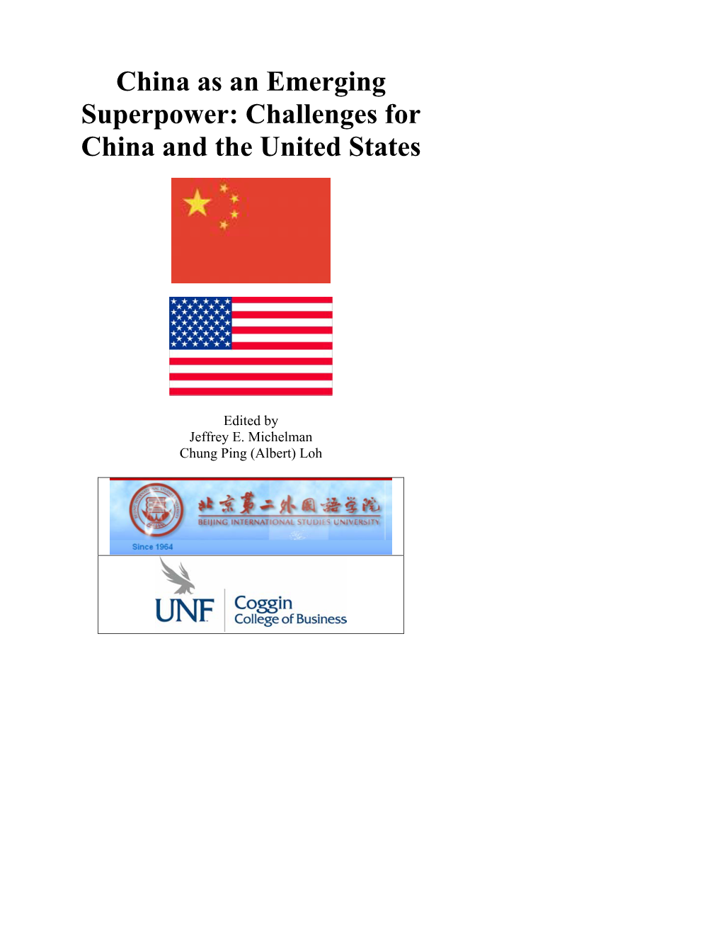 Challenges for China and the United States