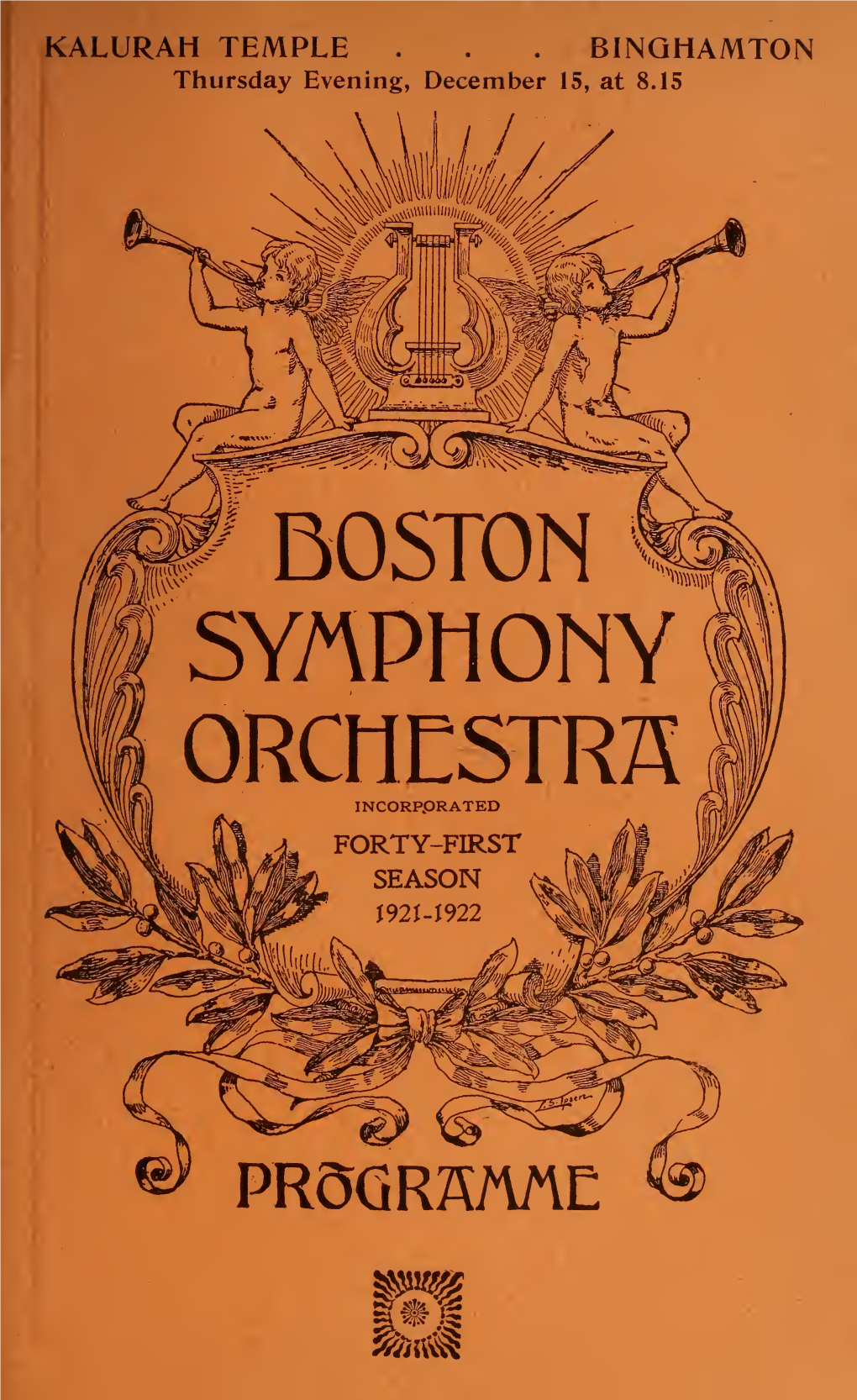 Boston Symphony Orchestra Concert Programs, Season 41,1921-1922, Trip