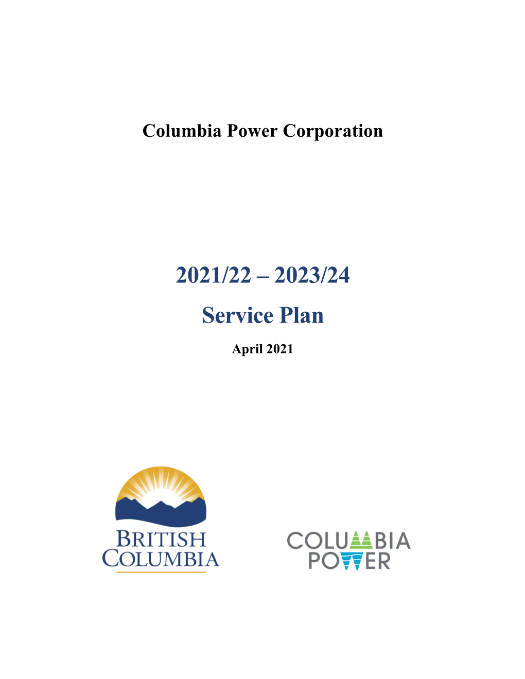 2021/22 – 2023/24 Service Plan April 2021