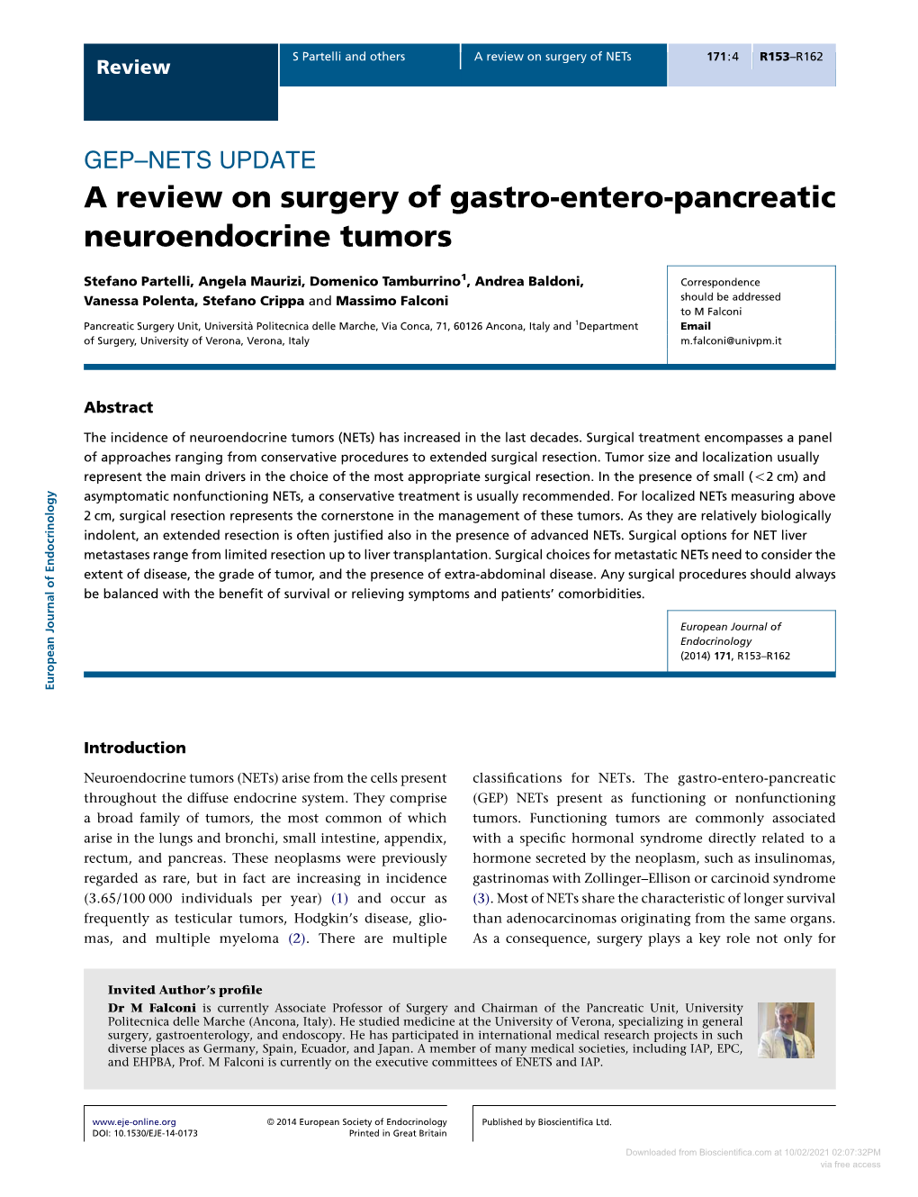 A Review on Surgery of Gastro-Entero-Pancreatic Neuroendocrine Tumors