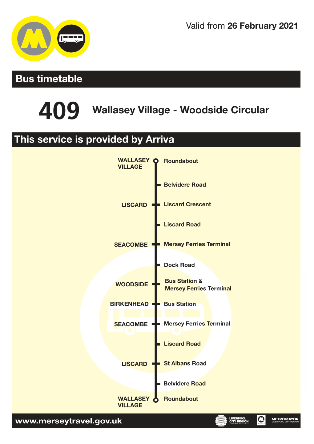 409 Wallasey Village - Woodside Circular