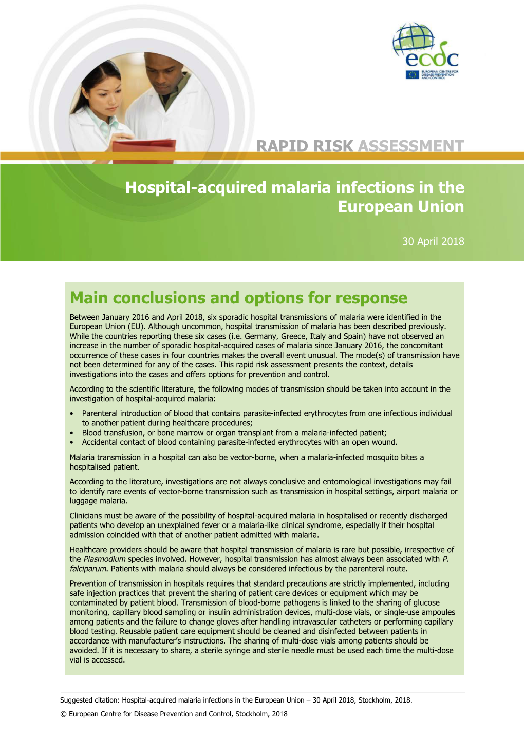 20-03-2018-RRA-Malaria-Italy, Spain, Germany, European Union Countries