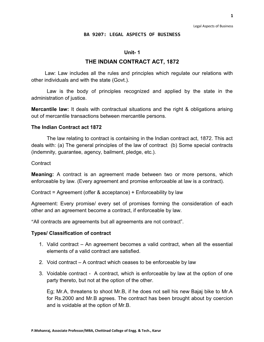 The Indian Contract Act, 1872