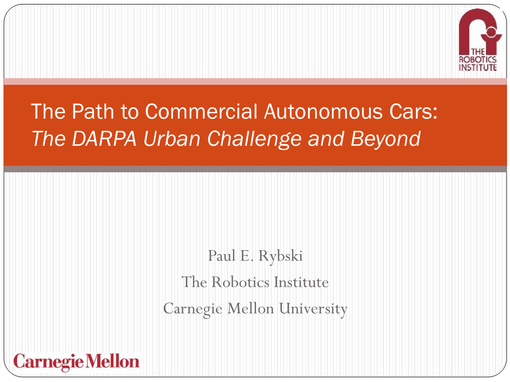 The DARPA Urban Challenge and Beyond