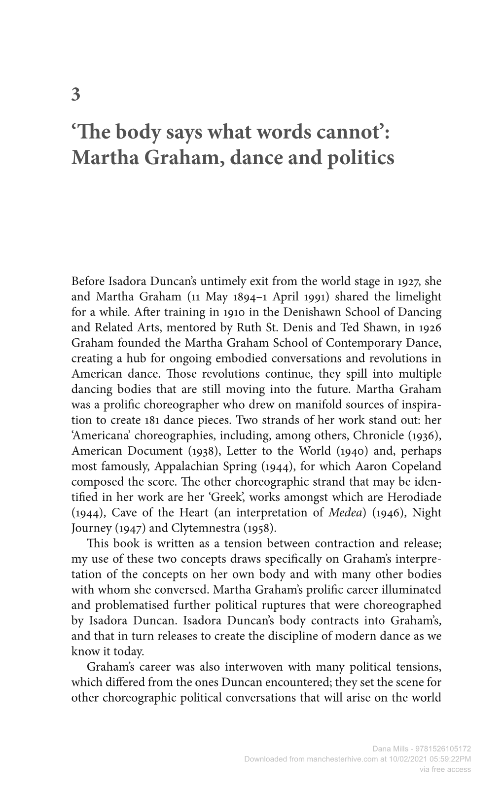 Dance and Politics: Moving Beyond Boundaries