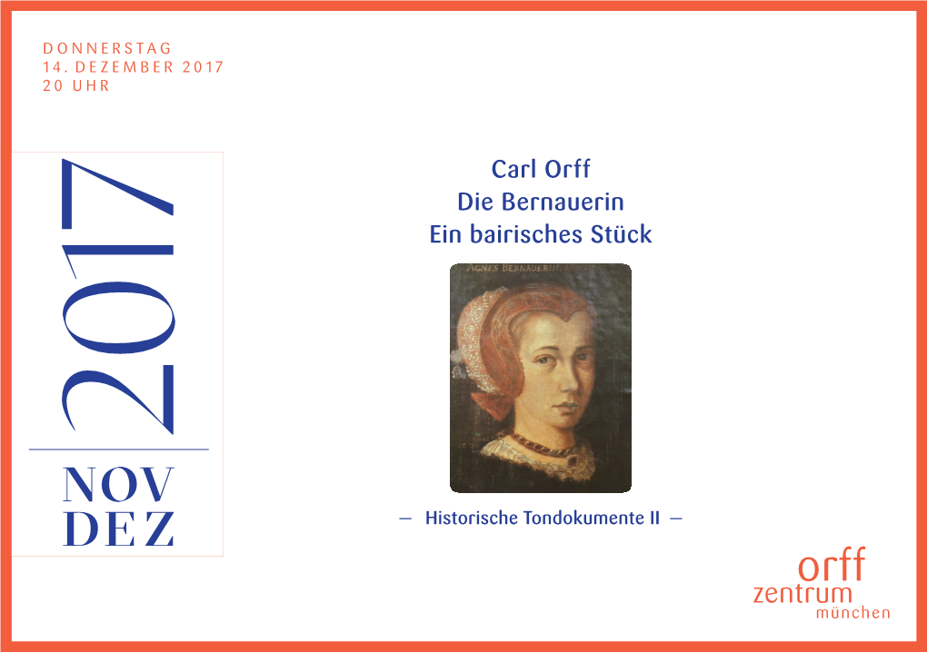 Programmheft Historische Tondokumente__A5quer 14 12 2017.Indd 1 13.12.2017 11:33:47 Bühnenbildentwurf Von Caspar Neher, Prinzregententheater München 1947 3