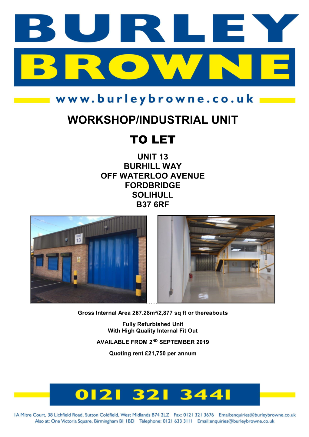 Workshop/Industrial Unit To