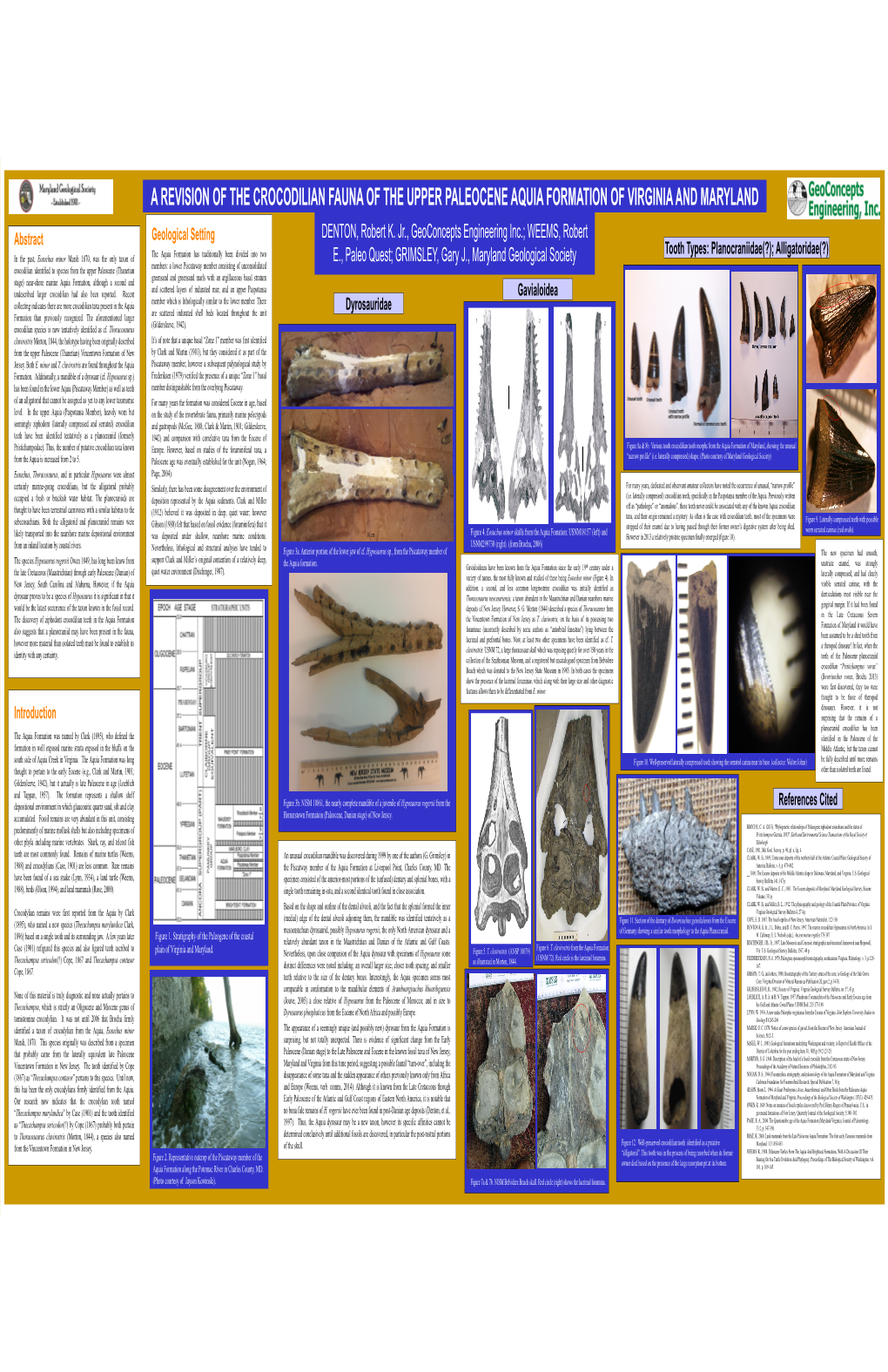 A Revision of the Crocodilian Fauna of the Upper Paleocene Aquia Formation of Virginia and Maryland