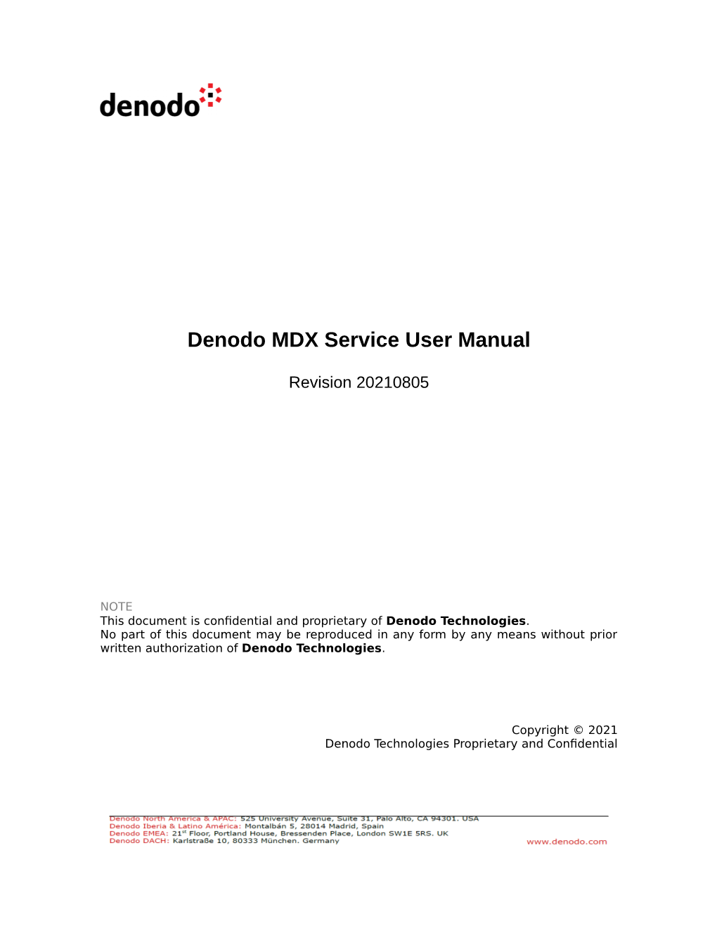 Denodo MDX Service User Manual