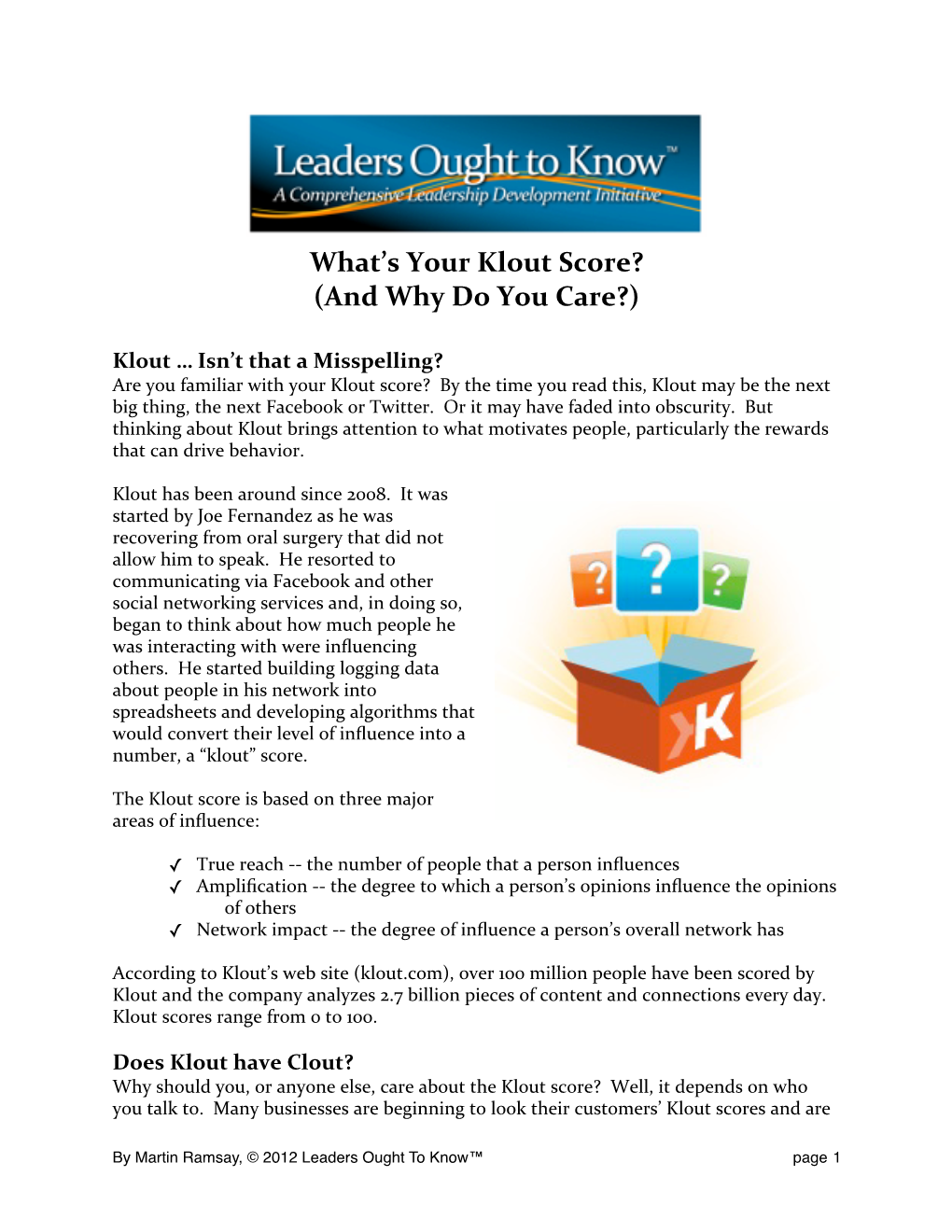 0208D-Do You Know Your Klout Score