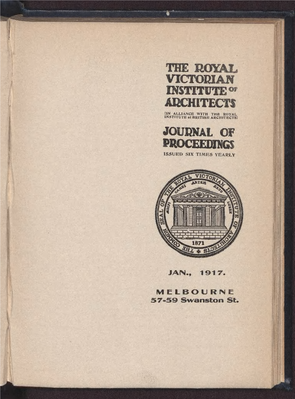 Journal of the Royal Victorian Institute of Architects