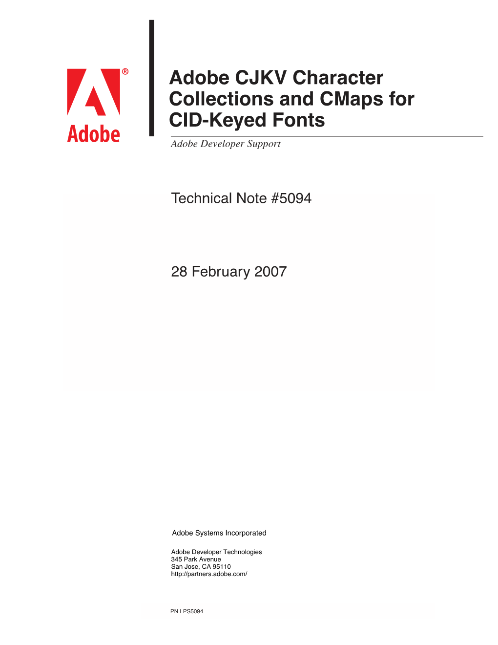 Adobe Tech Note #5094