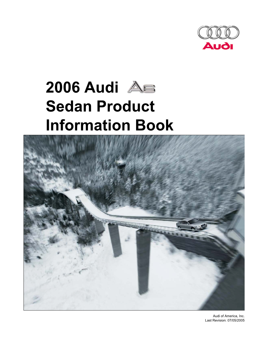 2006 Audi Sedan Product Information Book