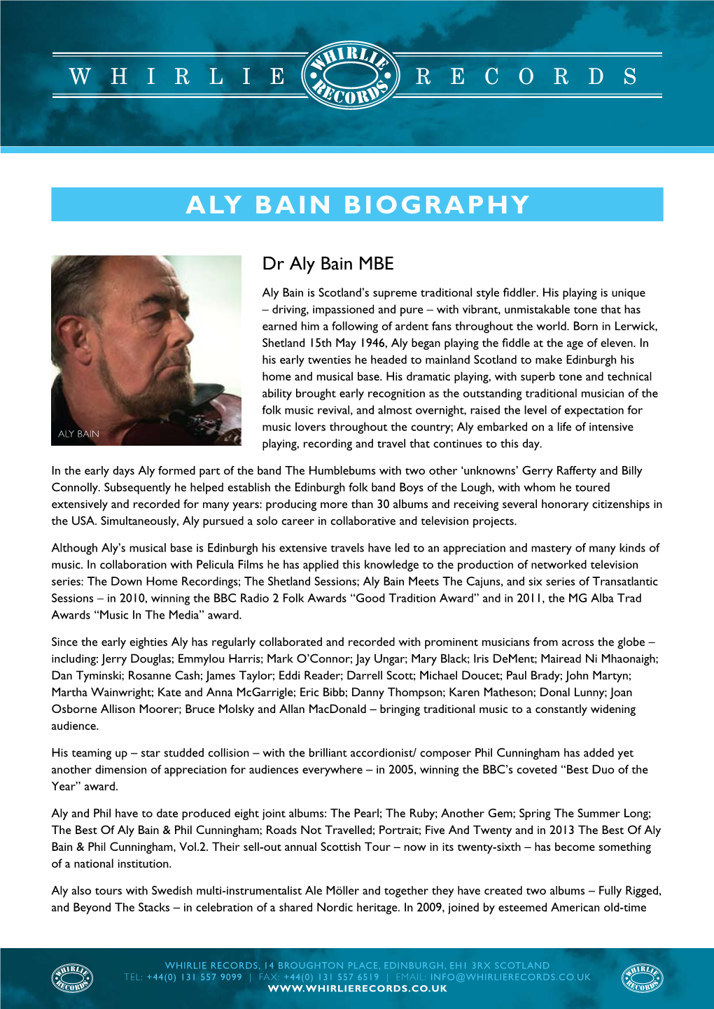 Aly Bain Biography