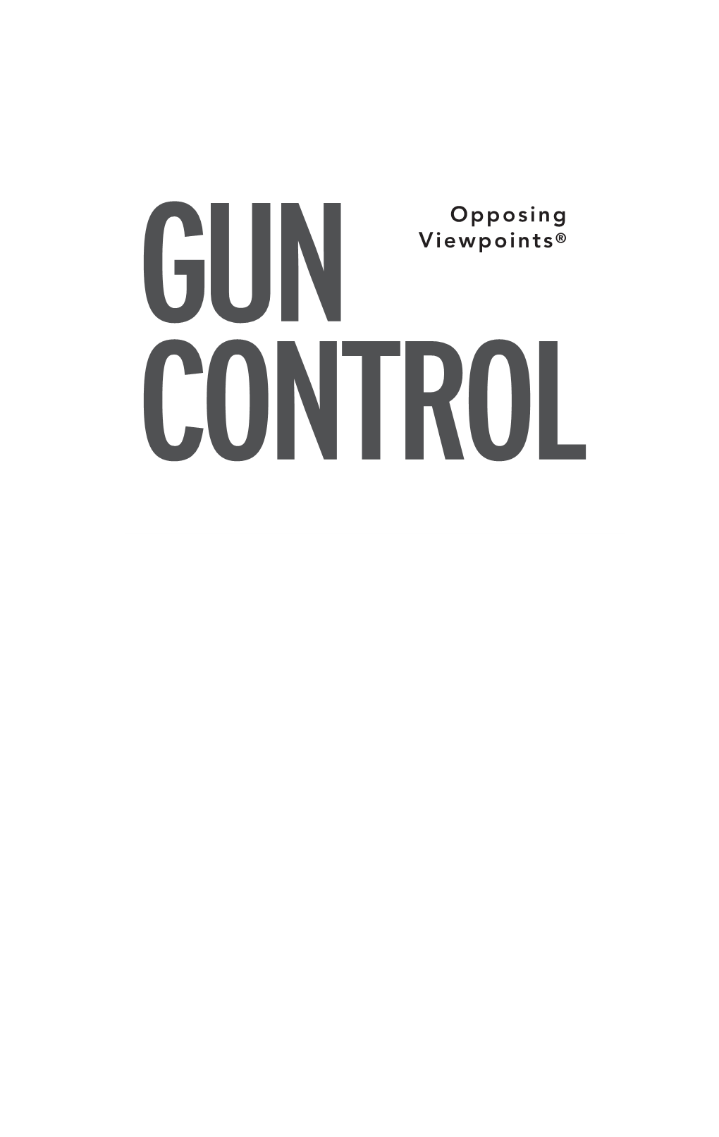 Gun Control Is Constitutional 77 Charles L