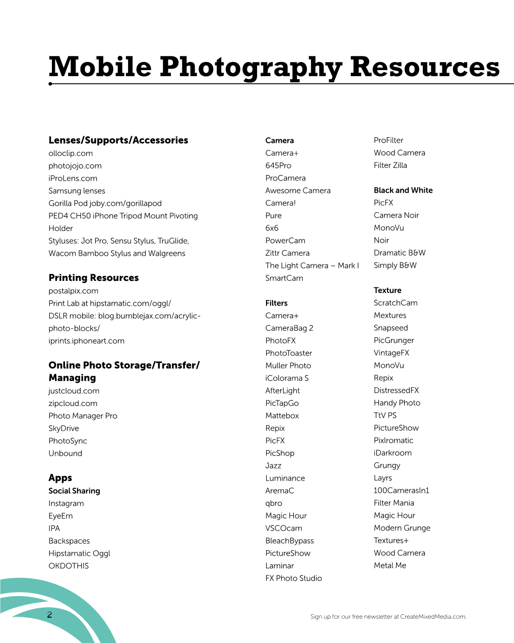 Mobile Photography Resources