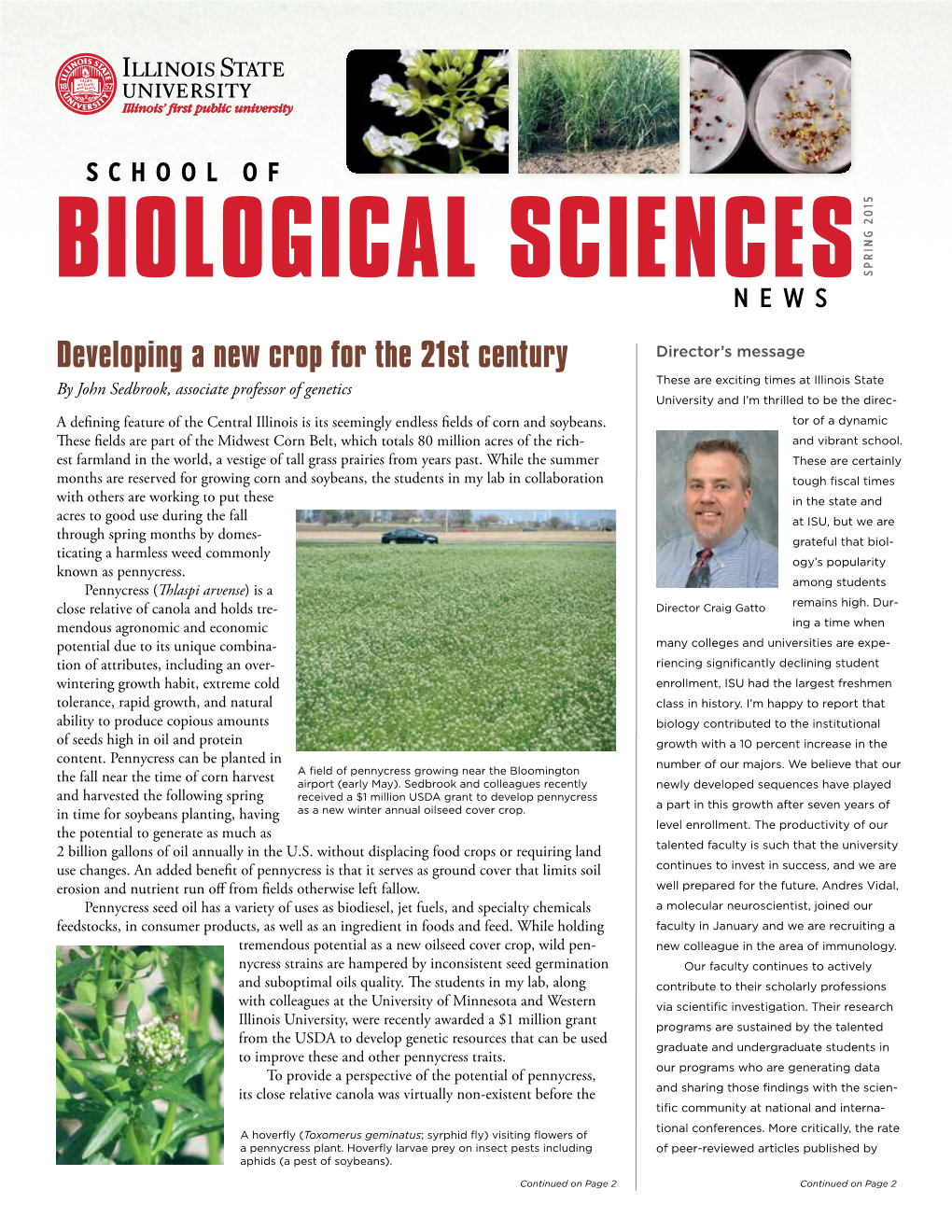 Biological Sciences Spring 2015