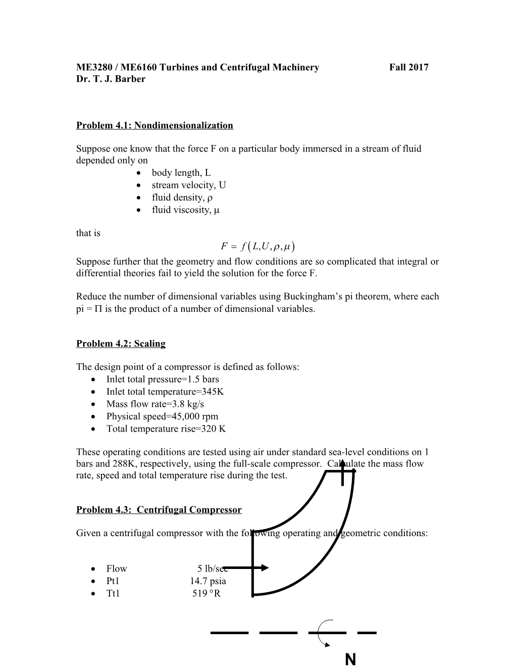 Homework: Centrifugal Compressor