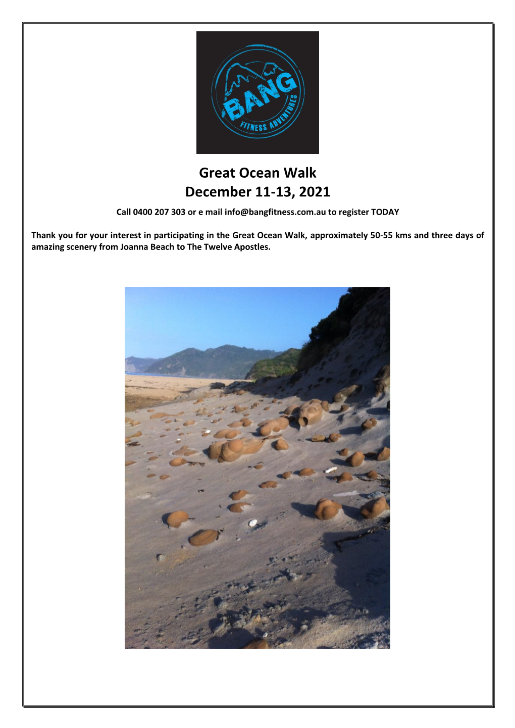 Great Ocean Walk December 11-13, 2021
