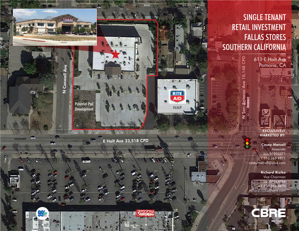 Single Tenant Retail Investment Fallas Stores Southern California