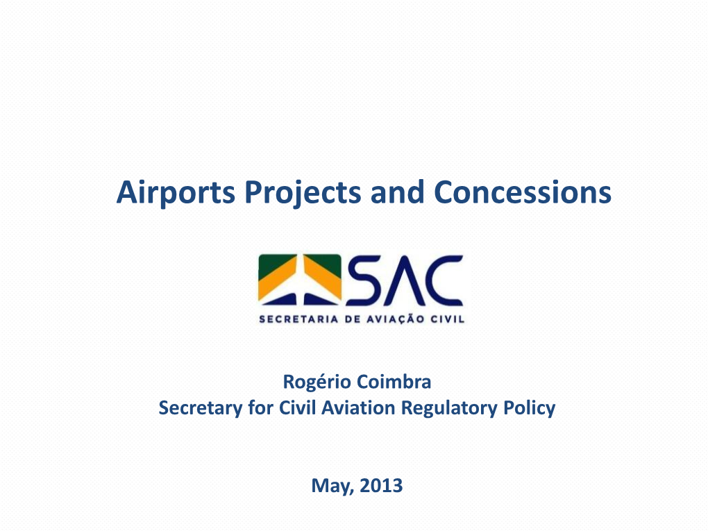 Airports Projects and Concessions