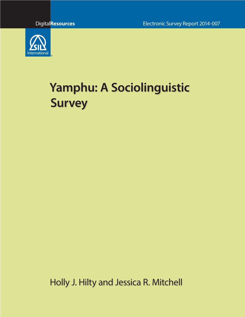 Yamphu: a Sociolinguistic Survey
