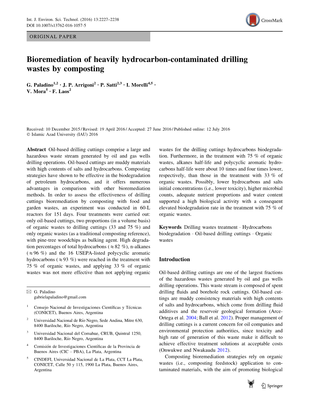 Bioremediation of Heavily Hydrocarbon-Contaminated Drilling Wastes by Composting