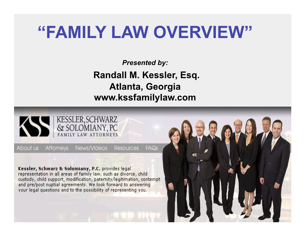 Family Law Overview”