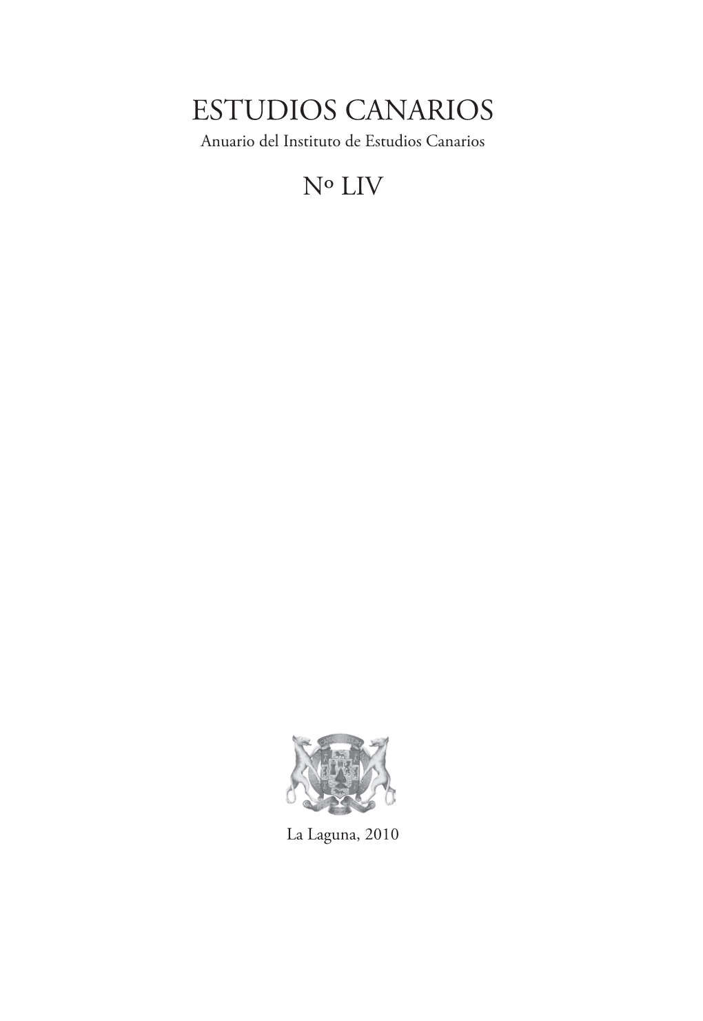 Anuario Del Instituto De Estudios Canarios Nº LIV