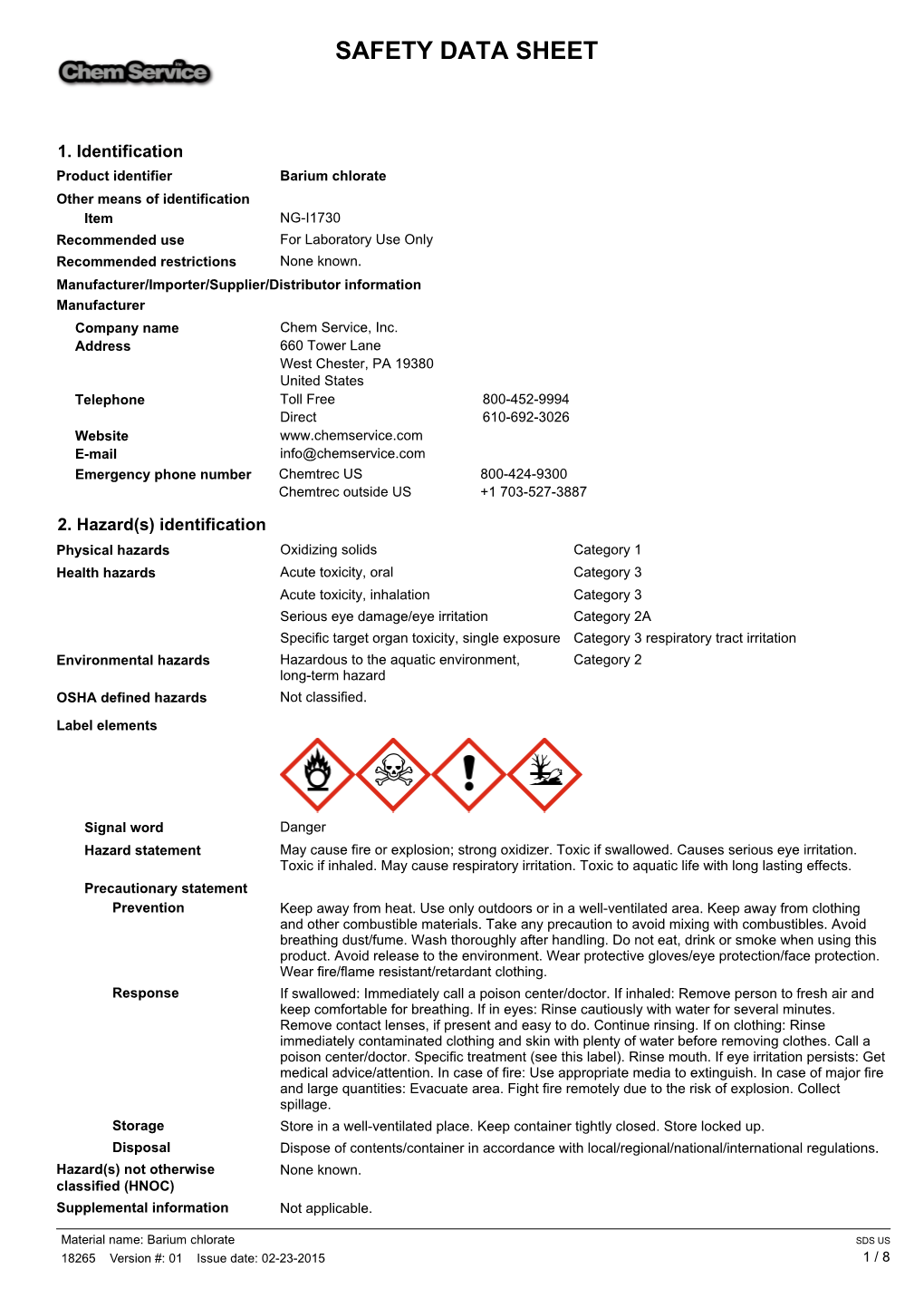 Safety Data Sheet