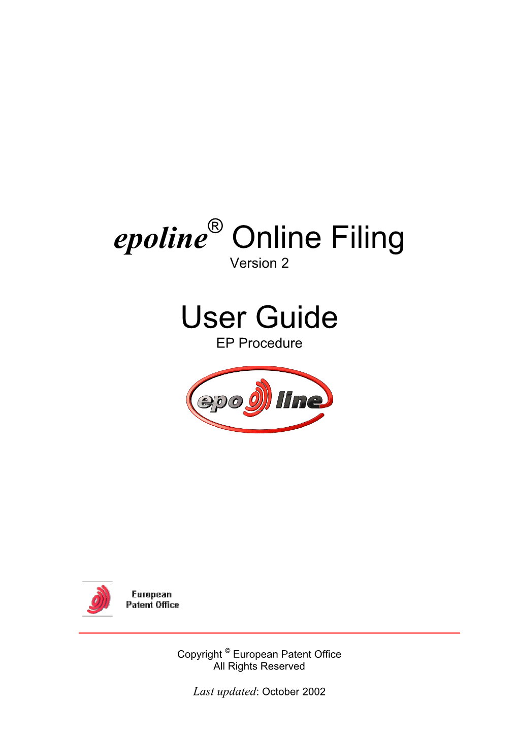 Epoline Online Filing User Guide