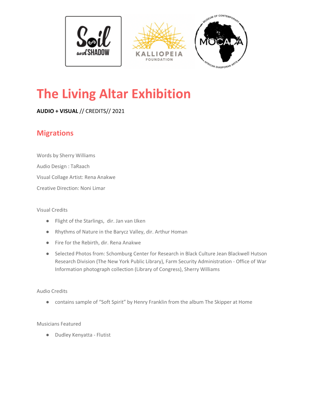 The Living Altar Exhibition