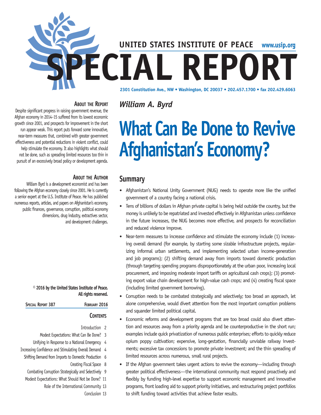 What Can Be Done to Revive Afghanistan's Economy?