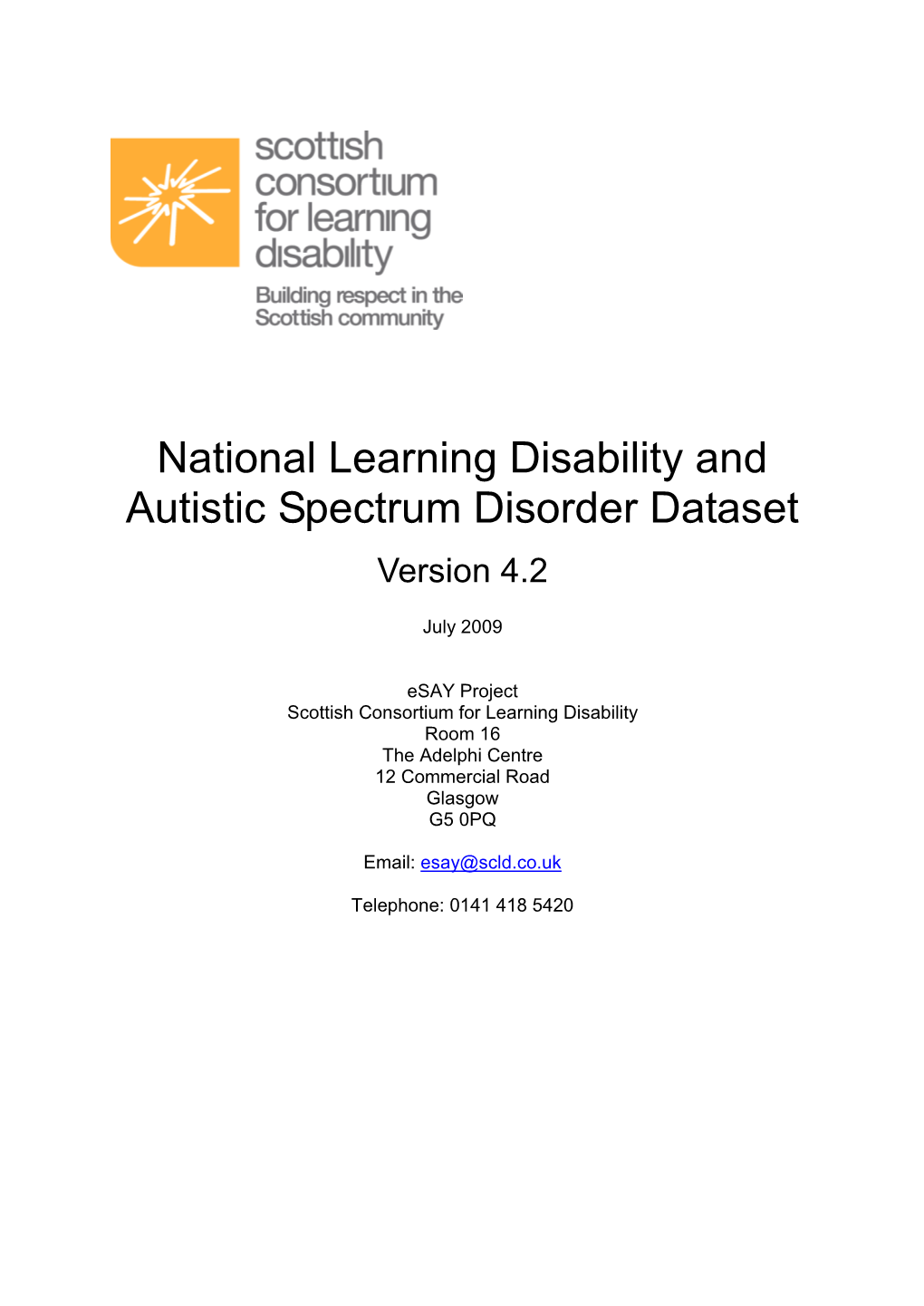 National Learning Disability and Autistic Spectrum Disorder Dataset V4