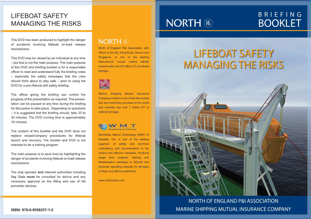 Lifeboat Safety Managing the Risks Booklet