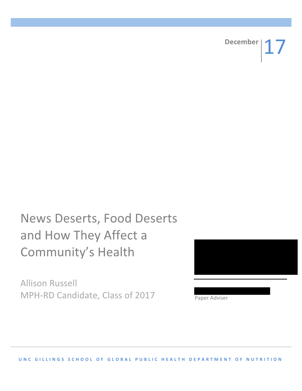 News Deserts, Food Deserts and How They Affect a Community's Health