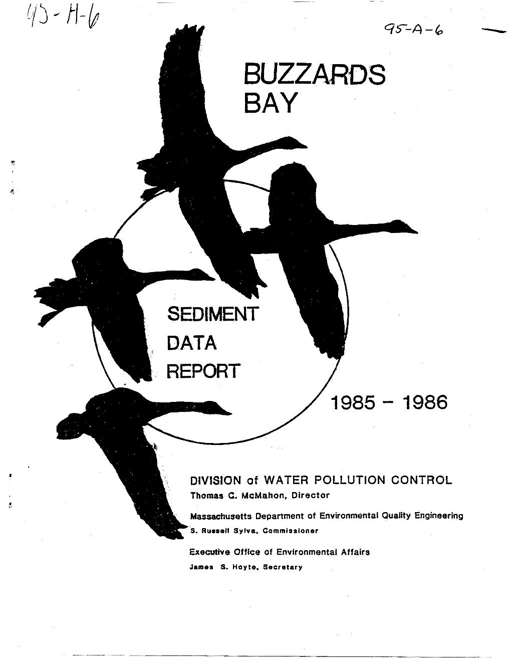 Buzzards Bay Sediment Data Report 1985 1986