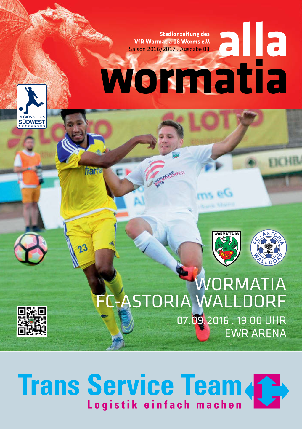 Wormatia Fc-Astoria Walldorf 07.09.2016