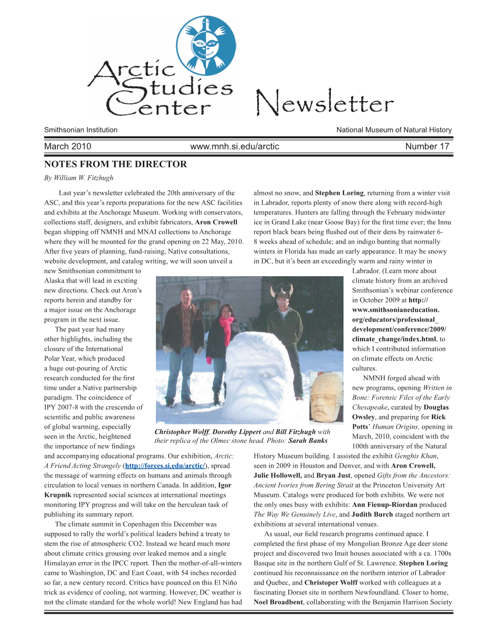 Smithsonian Institution Arctic Studies Center Newsletter