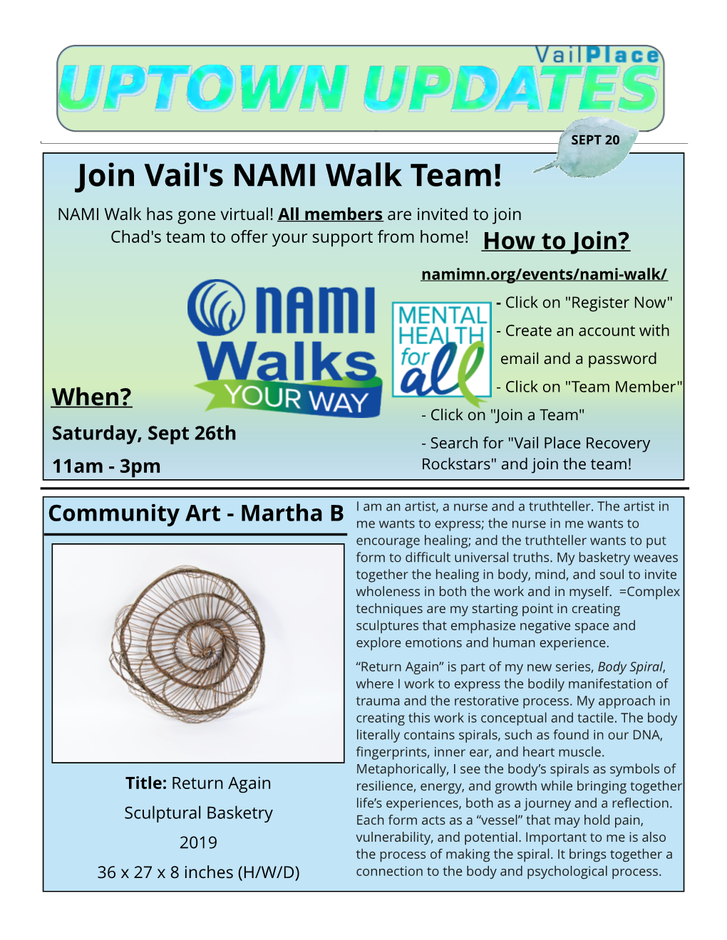 Join Vail's NAMI Walk Team!