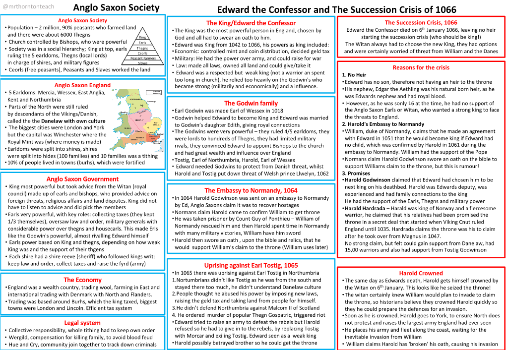 Anglo Saxon & Norman England 5 Page History FINAL