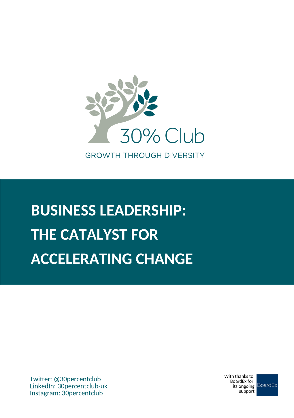 Business Leadership: the Catalyst for Accelerating Change
