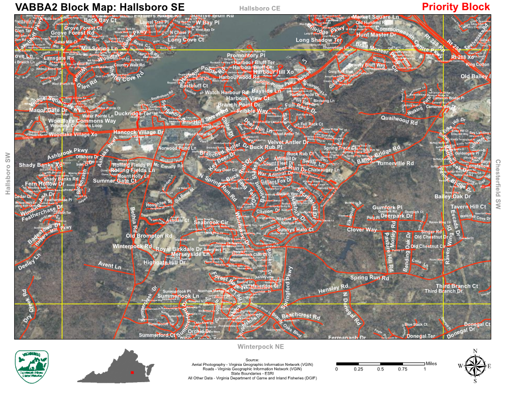 Priority Block VABBA2 Block Map: Hallsboro SE