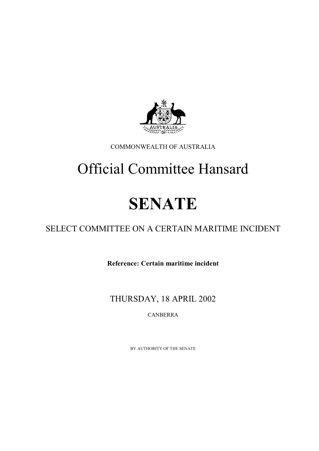 Official Committee Hansard