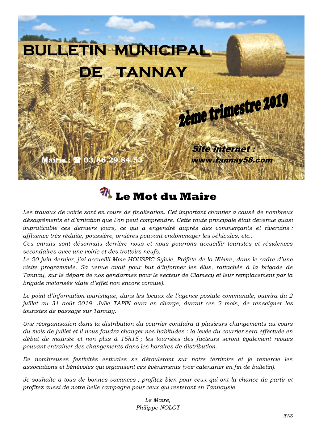 Bulletin Municipal De Tannay