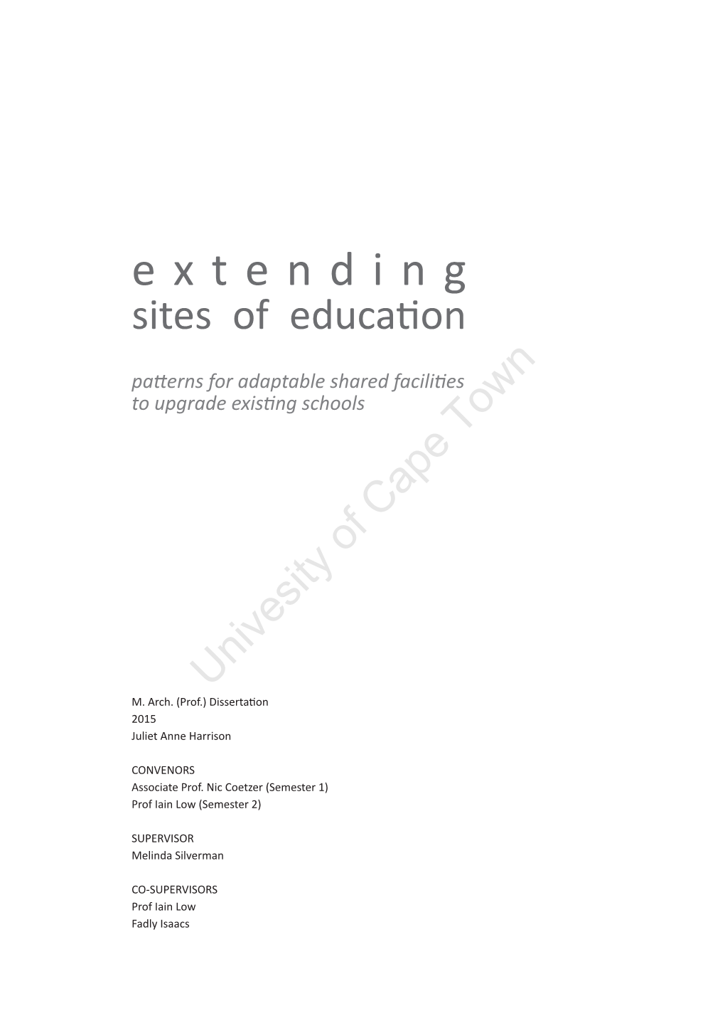 Extending Sites of Education