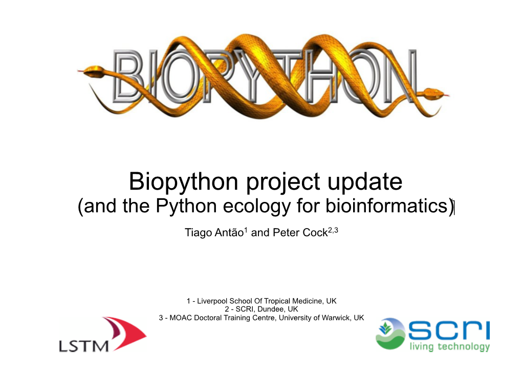 Biopython Project Update (BOSC 2008)