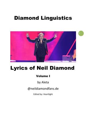 Diamond Linguistics Lyrics of Neil Diamond